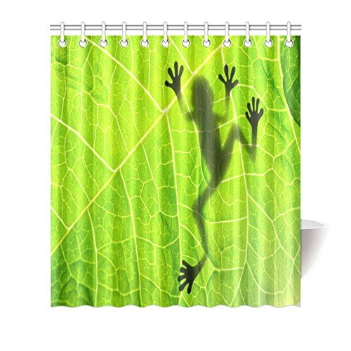 Tropical Rain Forest Green Trees /& Leaves Shower Curtain Set Bathroom Decor 72/"